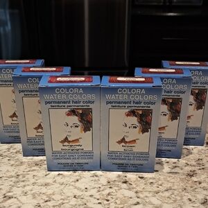 Colora Water Colors Permanent Hair Color - Burgundy and Brown 3 Boxes Of Each